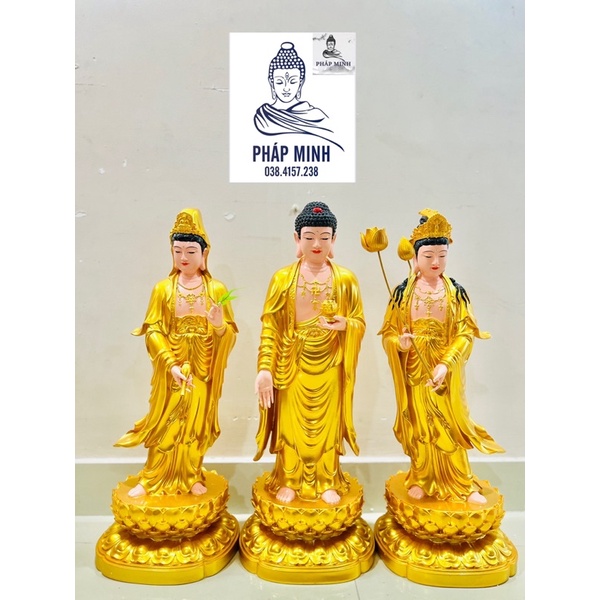 Tôn Tượng Tam Thánh Tây Phương 70cm