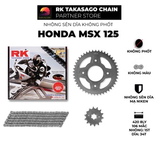 Nhông Sên Dĩa xe máy Honda MSX 125 - Nhông Sên Dĩa RK - Nhông Dĩa thép - Sên không phốt