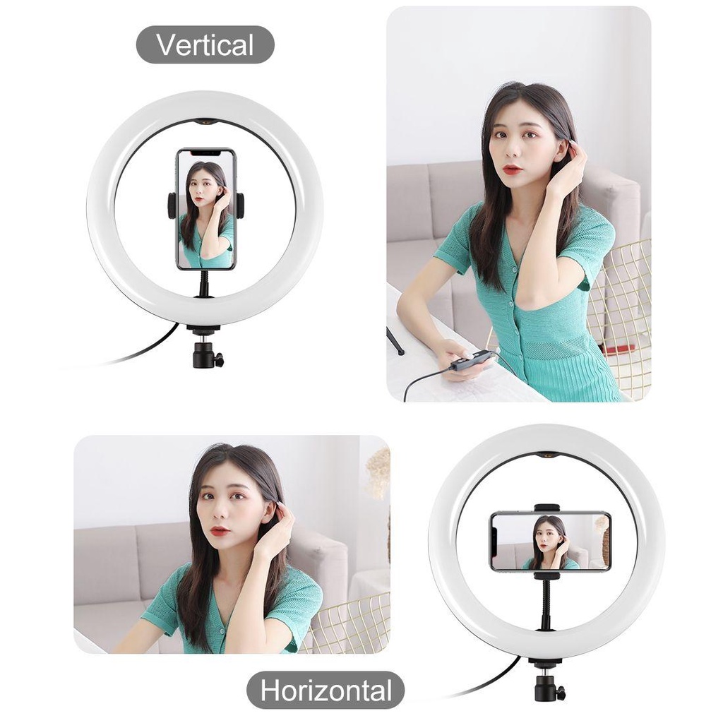 Vòng Đèn LED Chụp Ảnh 3 Màu Sắc Kết Nối Cong Hiệu Ứng Nhiệt Độ Chụp Ảnh Tik Tok Youtube Hiệu Kat1
