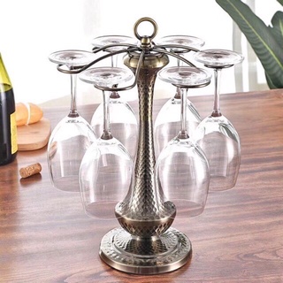 Giá treo ly rượu vang lynhdecor màu đồng loại 6 ly nt020x