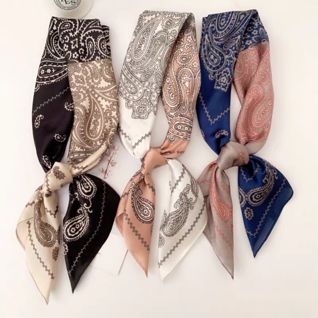 Khăn turban lụa vuông size 70x70cm - Maben