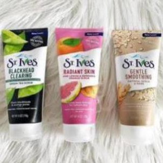 Tẩy da chết st.ives đủ vị trà xanh, lúa mạch, mơ - sữa rửa mặt tẩy da chết trà xanh st ives - stives
