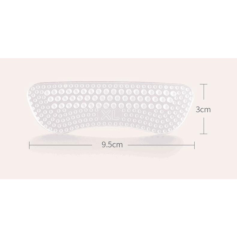 1 Cặp Đệm Silicone Dán Gót Giày Chống Trượt Trong Suốt Cho Nam Nữ