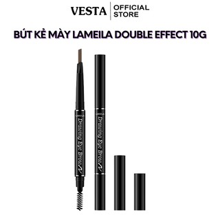 Chì Kè Mày 🍁𝑭𝒓𝒆𝒆𝒔𝒉𝒊𝒑🍁 Bút Kẻ Lông Mày Lameila - Kẻ Mày 2 Đầu  Double Effect Không Thấm Nước