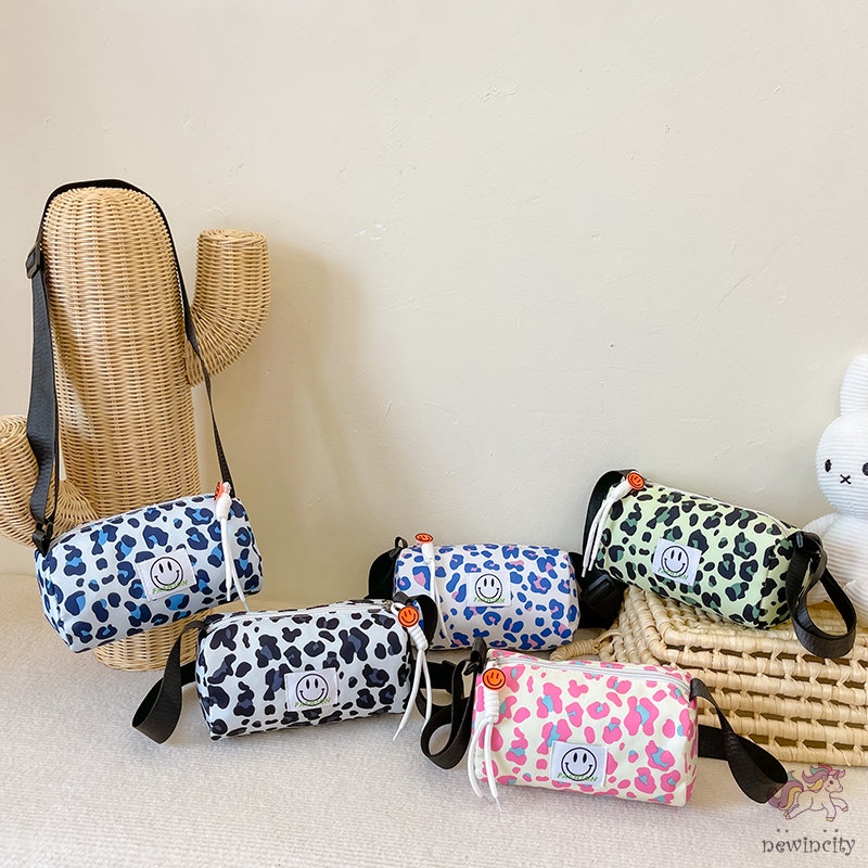 Túi Đeo Chéo Vai Họa Tiết Da Báo Thời Trang Hàn Quốc Cho Trẻ Em