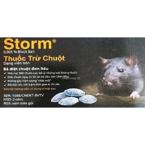 Thuốc Diệt Chuột STORM gói 20 viên