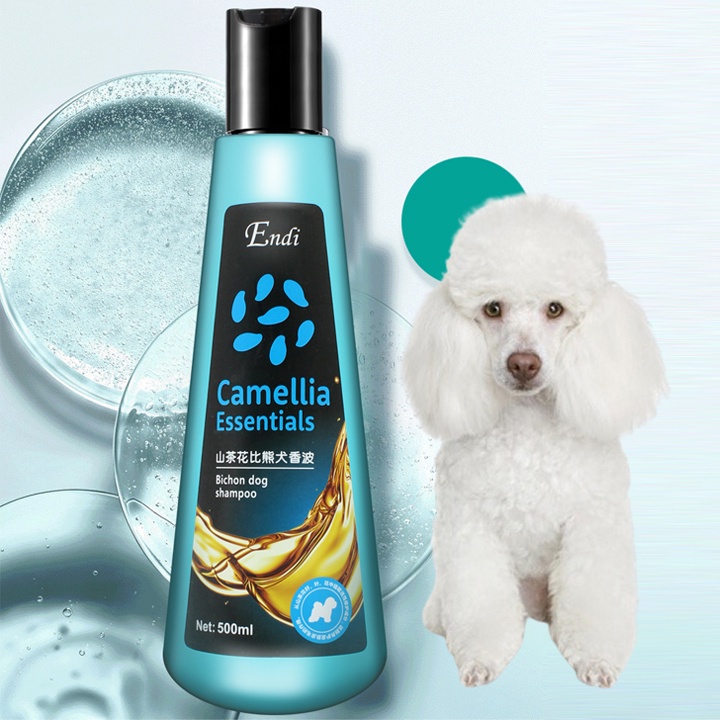 Sữa Tắm Chó Mèo Lông Trắng Hoa Trà Camellia 500ml, Lưu Hương, Khử Khuẩn