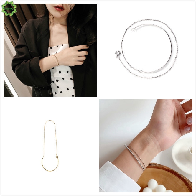 Vòng Tay Tình Bạn Mỏng Kiểu Dáng Đơn Giản Cho Nữ