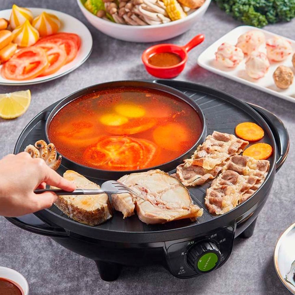Bếp điện đa năng Xiaomi Liren Shabu-Roasting All-In-One Sun And Moon Health Pot SK-J3201