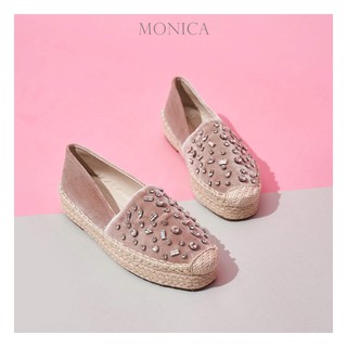 Giày đế cói đính đá M3002X03 MONICA
