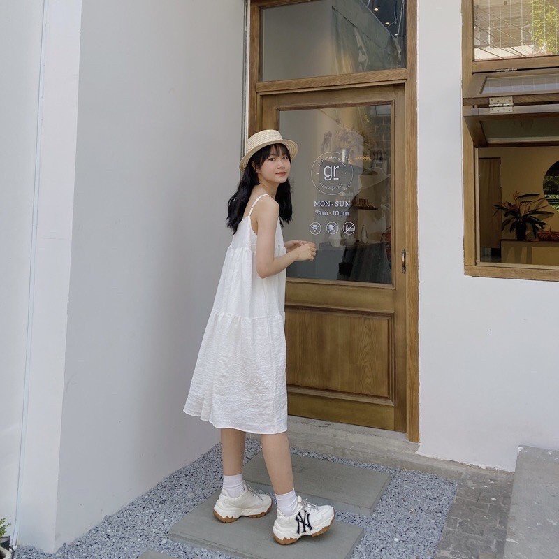 Váy Babydoll Ba Tầng Màu 🎁 Nana's House - FREESHIP 🎁 Đầm hai dây tiểu thư phong cách bánh bèo | BigBuy360 - bigbuy360.vn