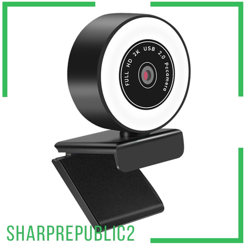 Webcam Sharprepublic2 Mini 1080p / 2k / 5mp Với Đèn Và Micro 1080p | BigBuy360 - bigbuy360.vn