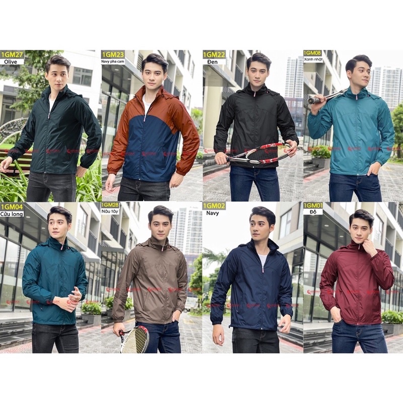 Áo Khoác Nam - Áo Gió Nam 2 Lớp Lót Lưới CARDINA Siêu Phẩm Cản Gió Chống Nước - Kèm Túi Đựng Siêu Gọn Nhẹ