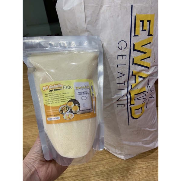 Bột gelatin Đức Ewald 1kg làm chè khúc bạch, kẻo dẻo, sữa chua dẻo, tàu hũ