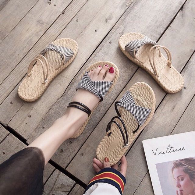 Sandal đế giả cói siêu xinh