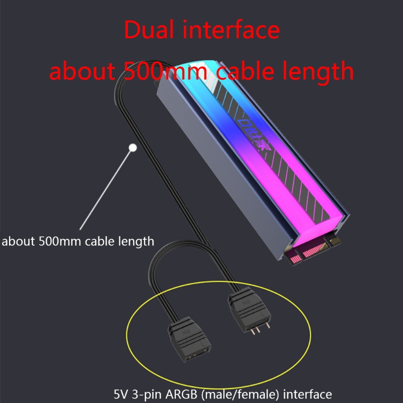Đế Tản Nhiệt M.2 SSD 5V ARGB Cho NVMe 2280 M.2 SSD