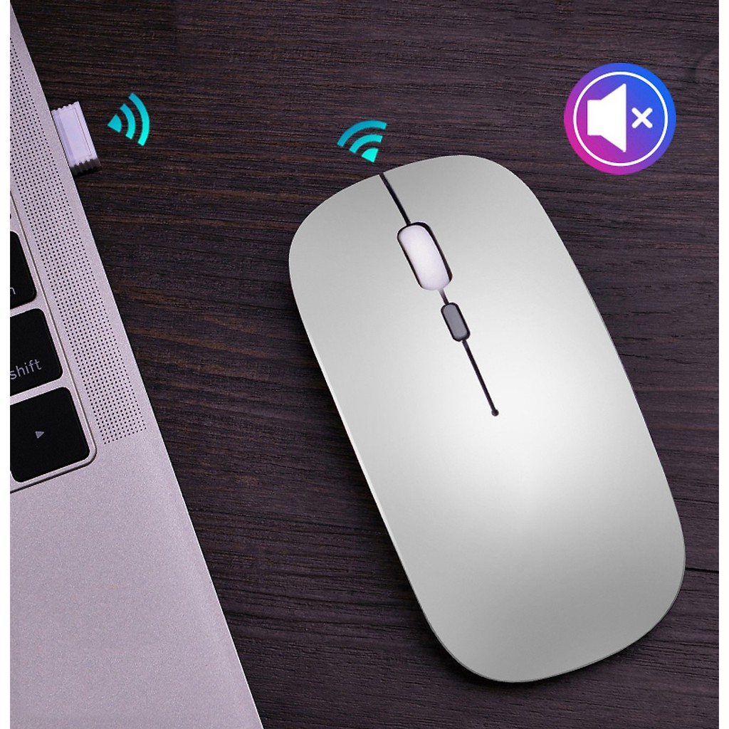 Chuột Không Dây Pin Sạc Cao Cấp MAC M80 Kiểu Dáng Sang Trọng, Pin Sạc Dùng Cực Lâu, Dùng được cho MAC