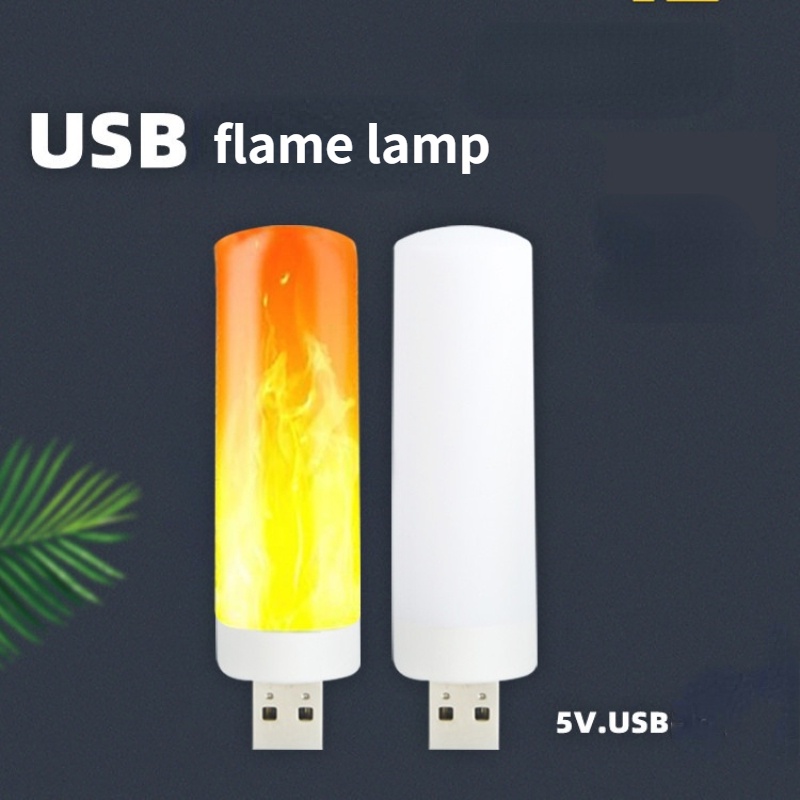 Đèn Nến Điện Tử Tiết Kiệm Năng Lượng Cổng USB Bằng Kim Loại 2.5*8.6CM Trang Trí Nhà Cửa/Giáng Sinh