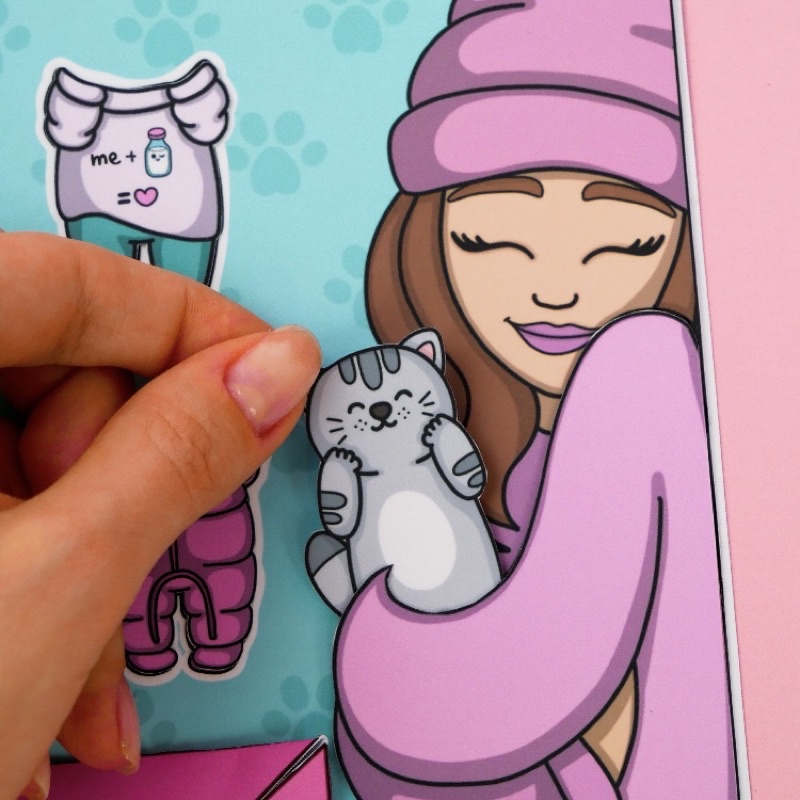 NGÔI NHÀ BÚP BÊ GIẤY KITTY