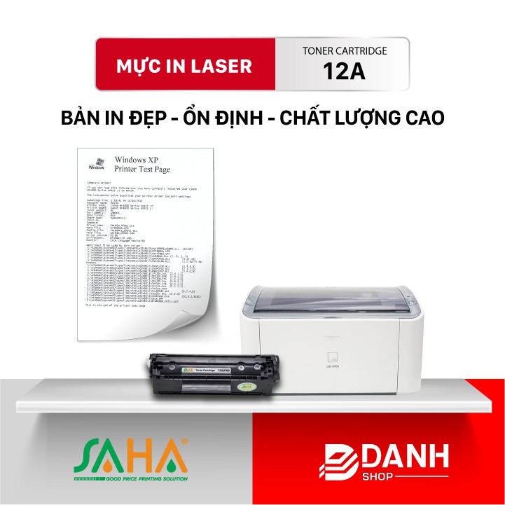 Hộp mực 12A/FX9 - HP & Canon / Canon 2900, 3000 (CRG-303) / HP 3055, M1005MFP, M1319MFP- SAHA (CÓ HỘP)