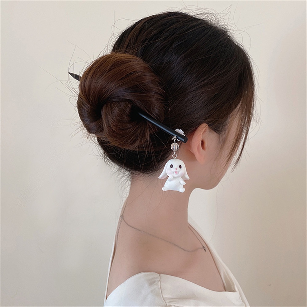 Kẹp Tóc Hình Thỏ/Mèo Hoạt Hình Phong Cách Cổ Điển Thời Trang Mùa Hè Cho Nữ