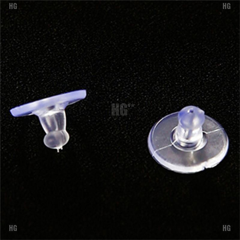 Set 50 chui gắn khuyên tai bằng silicon mềm trong suốt tiện dụng