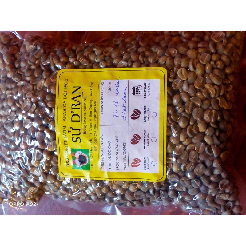 Cafe thuận tự nhiên nhân arabica ( heirloom ) sơ chế ướt. 1kg = 270k