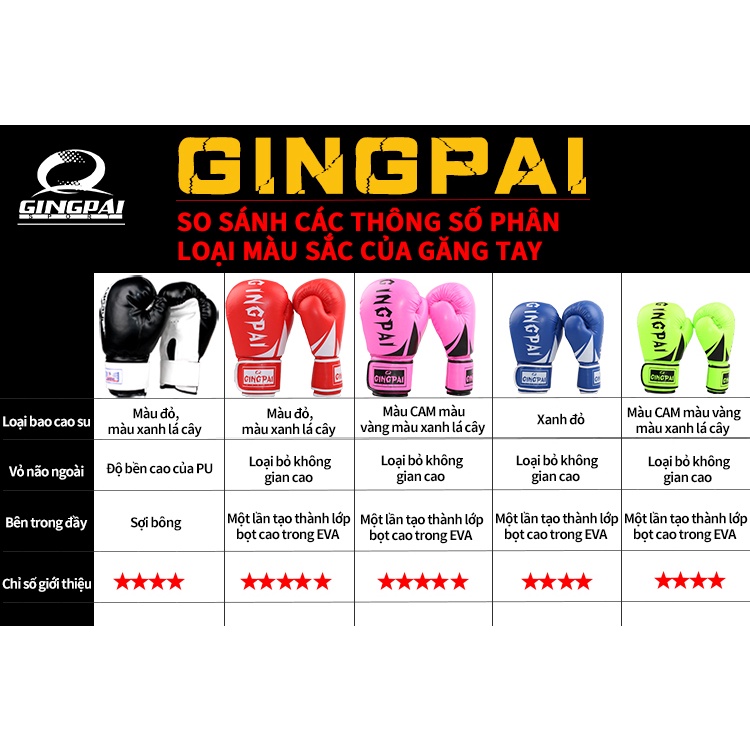 Găng tay tập đấm bốc boxing Chất Lượng Cao  Chất Lượng  Cặp găng Người lớn10oz /tay đấm 6oz bốc luyện tập môn boxing dàn