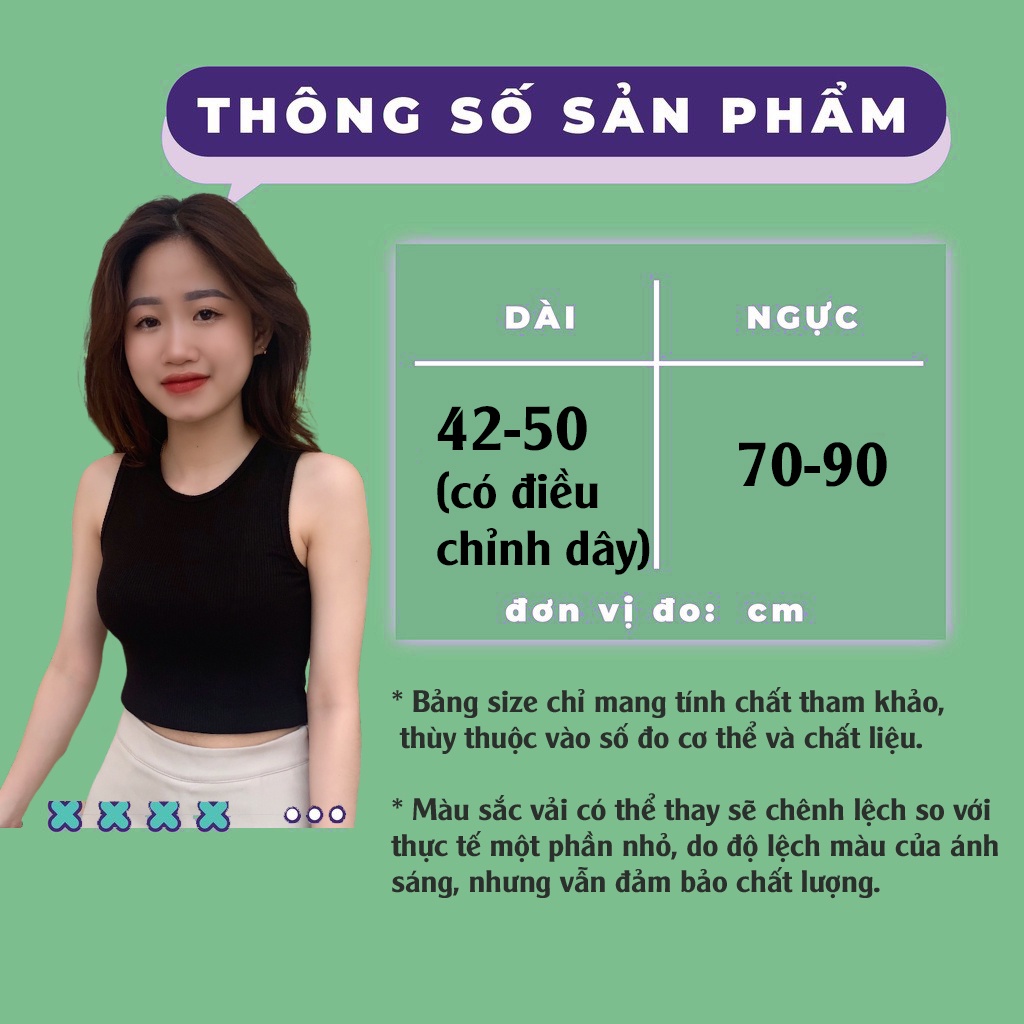 Áo croptop nữ Alala sát nách ba lỗ len tăm không tay kiểu ôm body tank top co giãn tốt