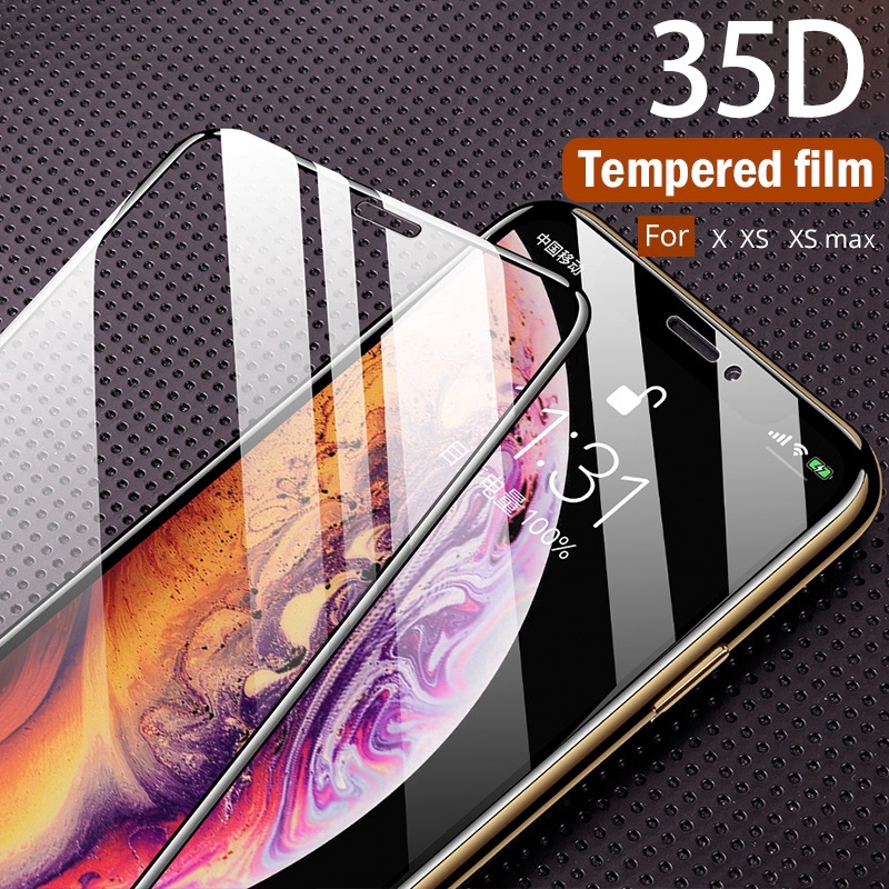 Kính cường lực toàn màn hình cong 3D dành cho iPhone 11 Pro 7 8 6 6S Plus X XR XS Max SE 2020