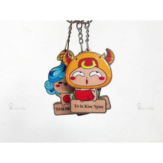 Móc khoá gỗ 12 cung hoàng đạo - Made in Việt Nam