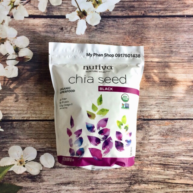 Hạt Chia Nutiva 907g (Date:T6/2023)