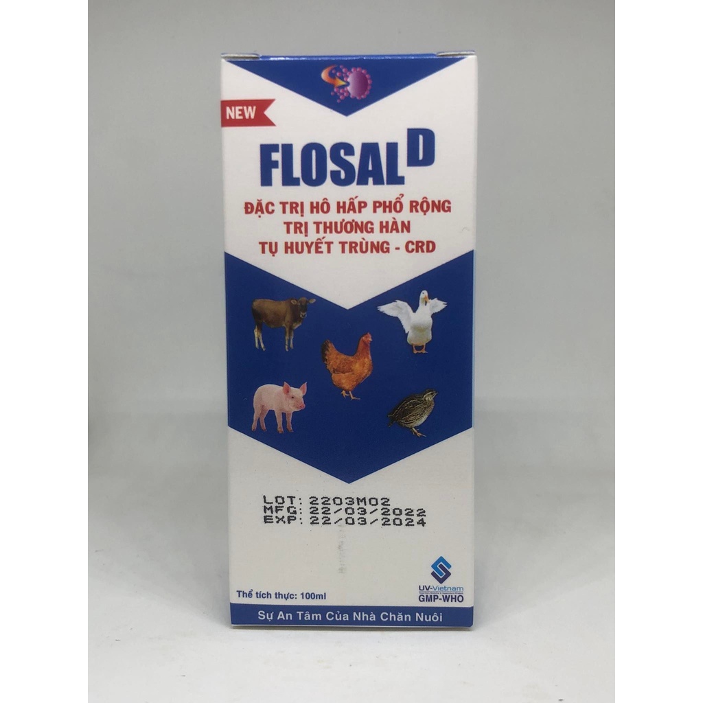 Flosat D Cho GÀ Đá - Chai 100mil và 10mil