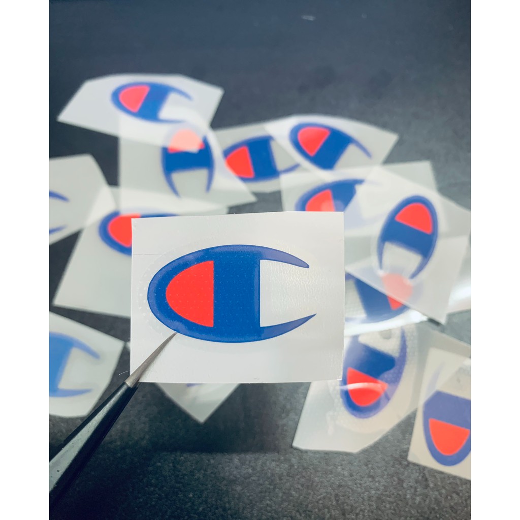 Decal Logo Sticker Patch in áo ủi trực tiếp lên vải hình logo chữ C siêu chất