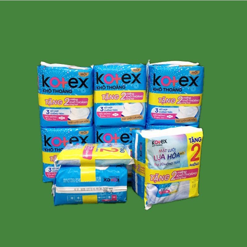 Băng Vệ Sinh kotex Siêu Mỏng Khô Thoáng+tặng 2 Miếng.