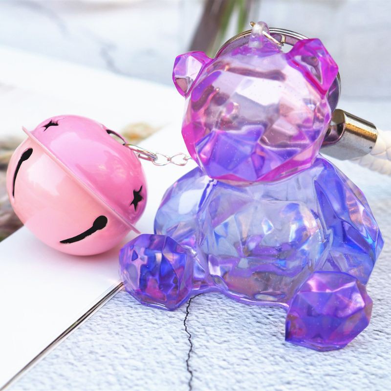 Set 10 cái ghim cài móc khóa bằng nhựa trong suốt