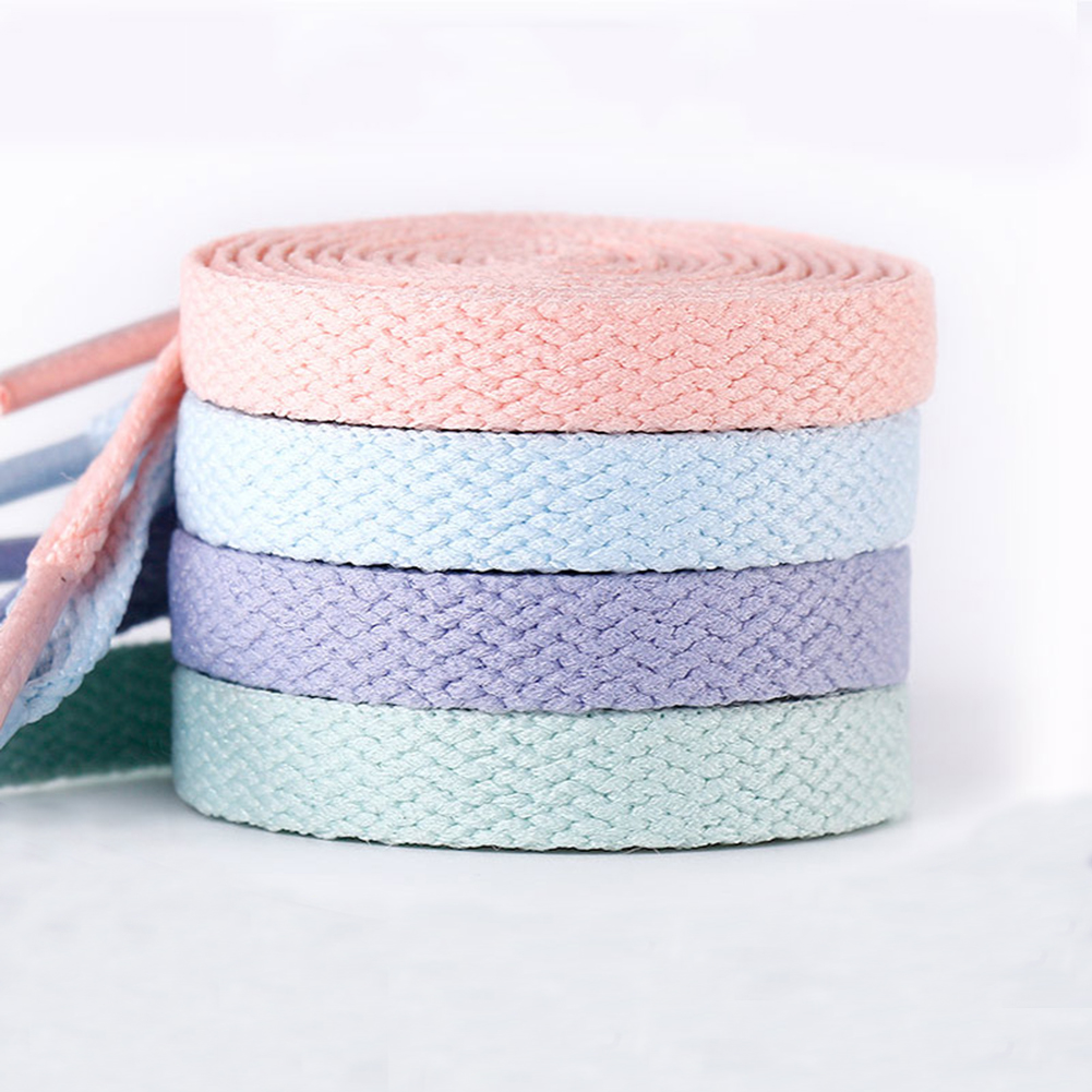 1pair Summer Candy Color Shoelaces Women Sports Shoes Laces Flat 120 / 140 / 160cm