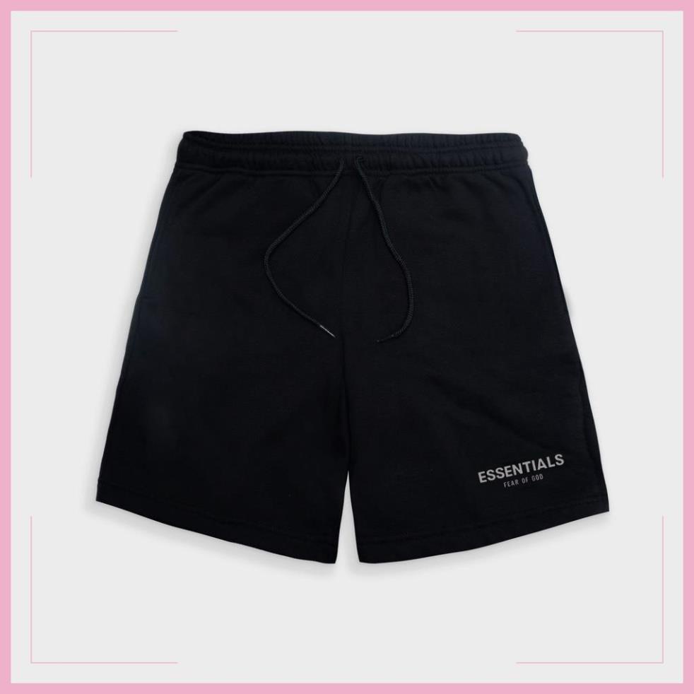 Quần short nam Essentials nỉ cotton Phản Quang, Quần nam nữ unisex