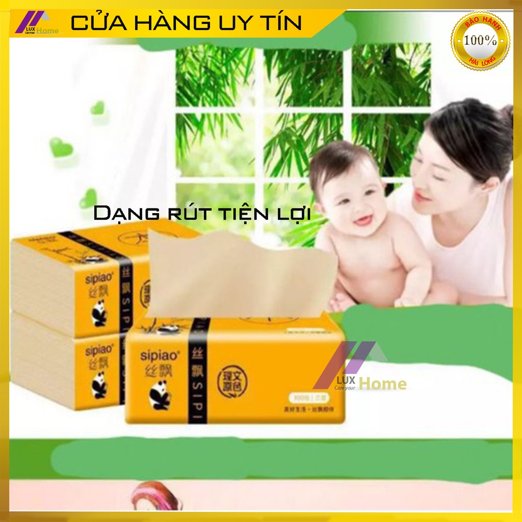 Giấy ăn gấu trúc 300 tờ dạng rút