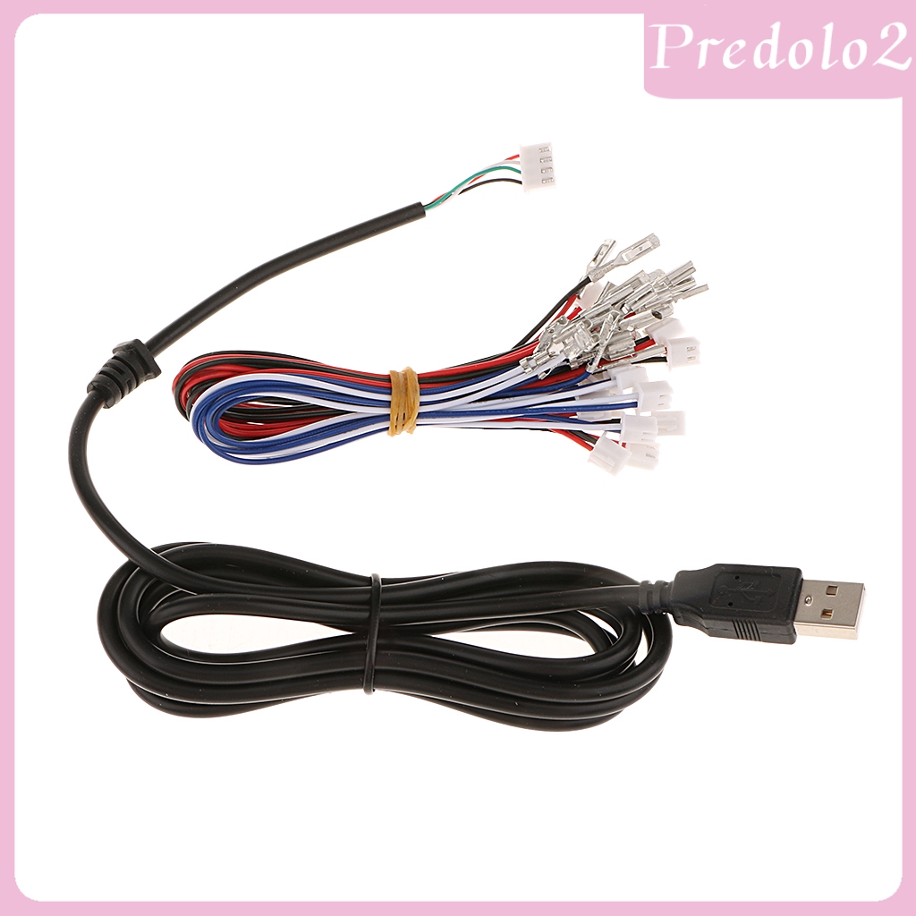 Bộ Mã Hóa USB 5 Pin + 10 Nút Nhấn Màu Trắng Predolo2 Cho Tay Cầm Chơi Game Arcade DIY