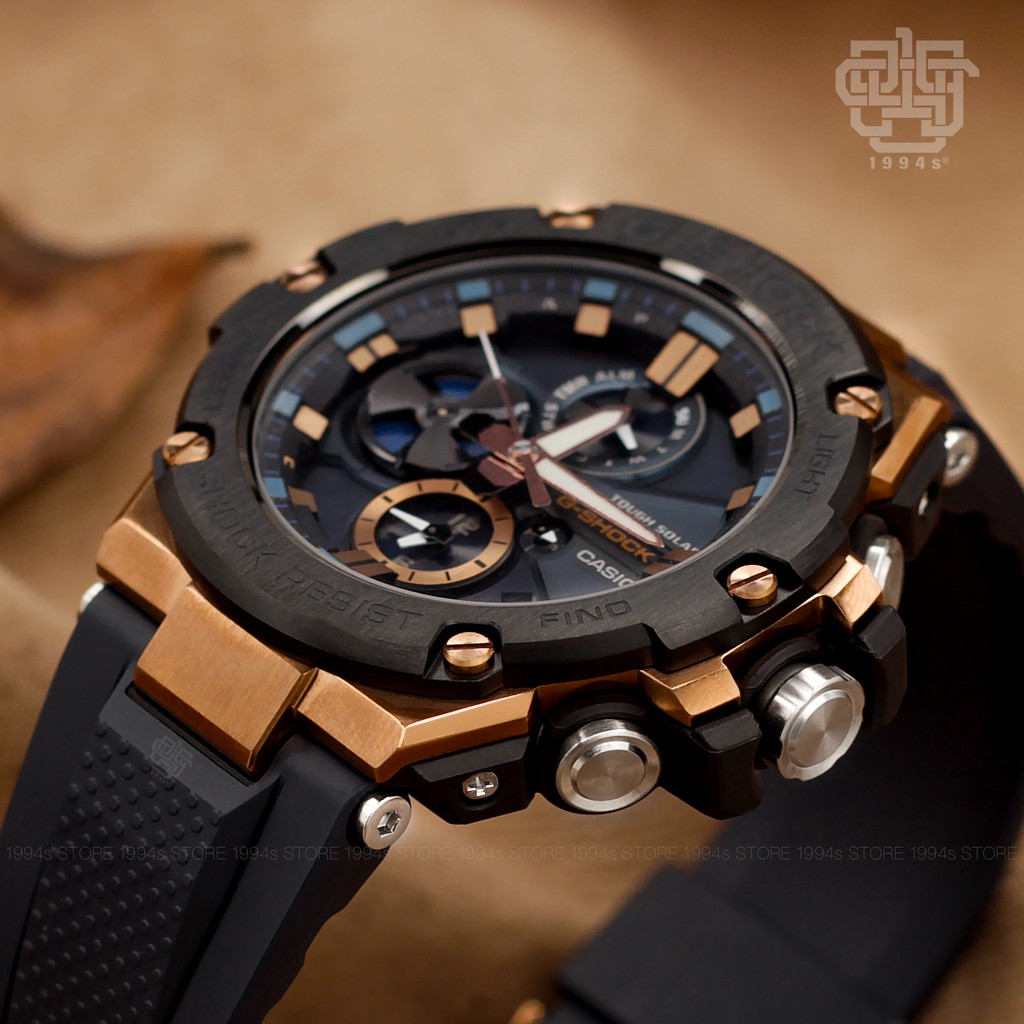 Đồng hồ nam Casio G-SHOCK GST-B100 / GST-B100G-2A kết nối Bluetooth, chống va đập, hàng chính hãng