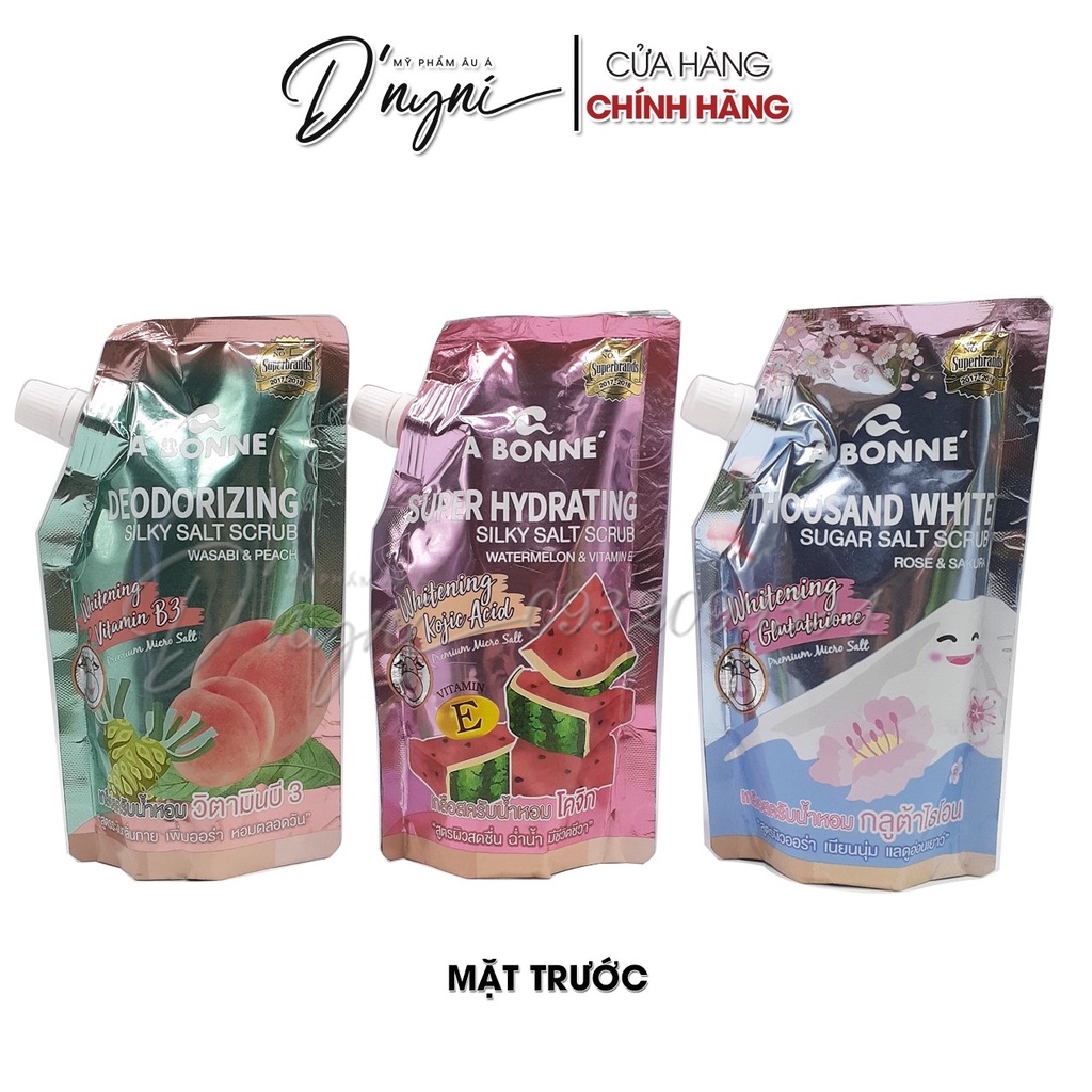 Muối tắm A Bonne Thái Lan có vòi 350g (sữa bò, yogurt trái cây, chanh)