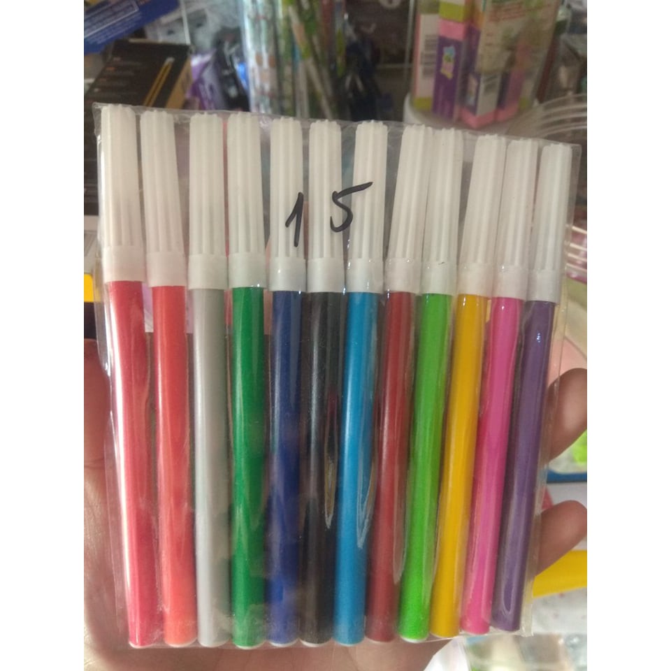 Sét 12 bút dạ màu cho trẻ học vẽ