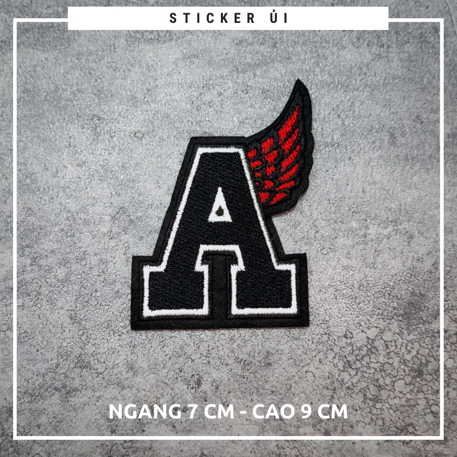Sticker ủi áo Cao cấp - CÓ SẴN KEO ỦI - sticker vải dùng làm miếng vá áo, phụ kiện trang trí quần áo, balo, giày, nón