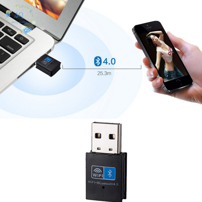 Usb Thu Sóng Wifi Bluetooth 4.0 2 Trong 1 150mbps