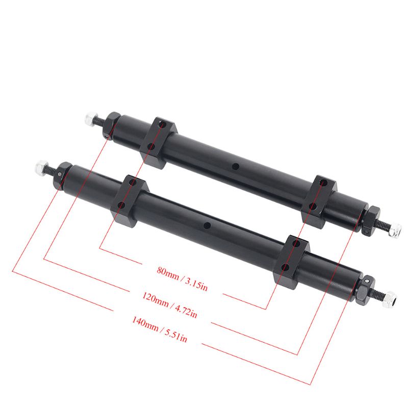 Trục Sau Nâng Cấp 120mm 140mm Bằng Kim Loại DIY Cho Xe Điều Khiển Từ Xa 1 / 14 Tamiya Trailer 1 / 10