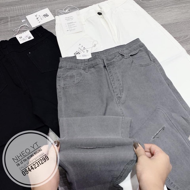 Quần jean giấy rách gối 3 màu hót hít