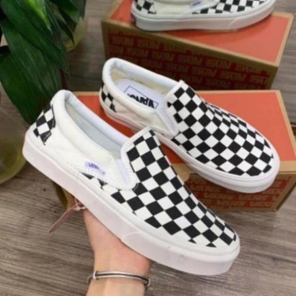 Giày van caro, giày thể thao lười slip on nam nữ full box