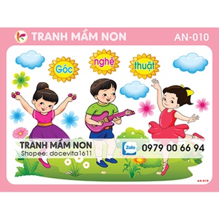 Decal mầm non - góc âm nhạc an-010