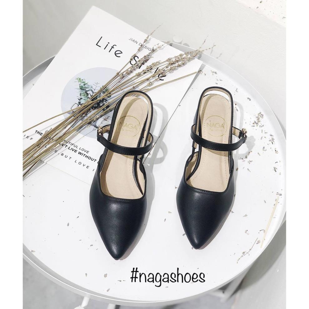 FORM BÉ- CHỌN LÊN 1 SIZE Giày cao gót thấp mũi nhọn 3CM Nagashoes NAC26 {